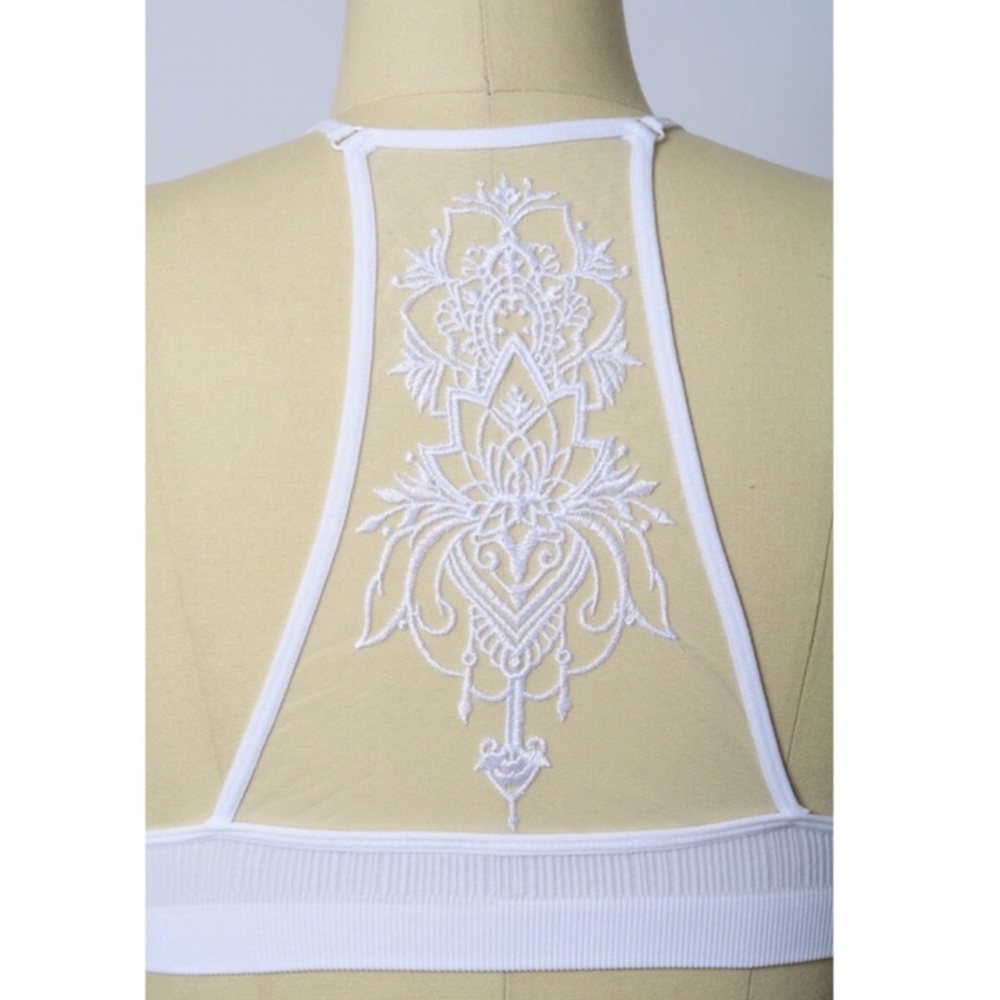 Reserved RUST Plus Size Tattoo Mesh Bralette - Picture 7 of 9